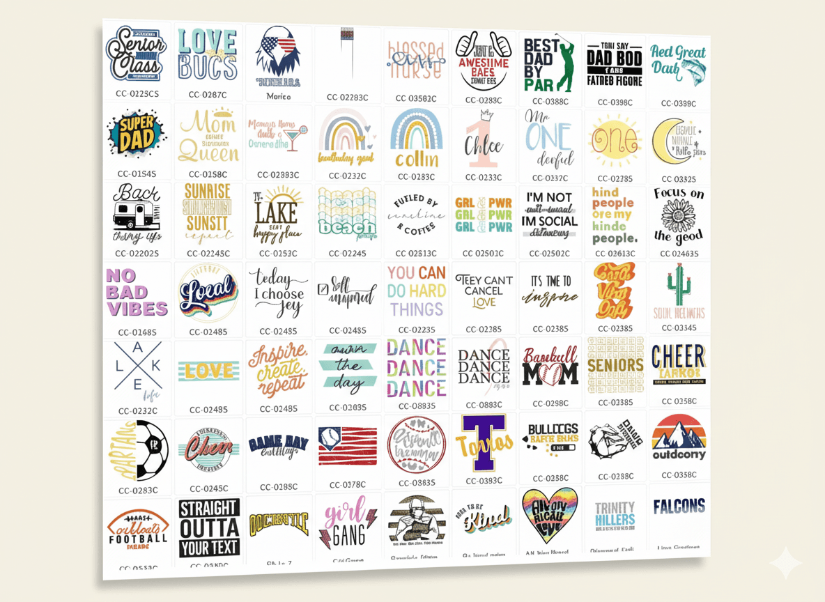 DecoHub Asset Library with cut-optimized vectors and templates